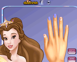 Princess Belle Nails Makeover