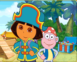 Dora Pirate Boat Treasure Hunt