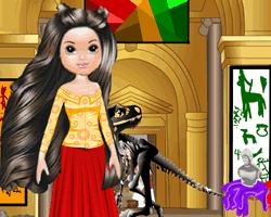 Lexa Goes Museum Dress Up
