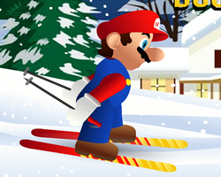Mario Downhill Skiing
