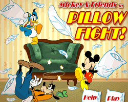 Mickey And Friends in Pillow Fight